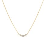 Collier or jaune 375/9 ct avec diamants de laboratoire 0.17 ct