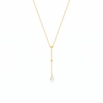 Collier or jaune 375/9 ct avec perle