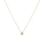 Necklace 375/9 K Yellow Gold with Cubic Zirconia 4.0mm