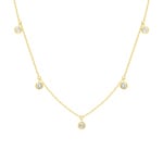 Collier 375/9 K Gelbgold mit Zirkonia Charms