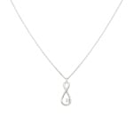 Collier 375/9 K Weissgold Infinity mit Zirkonia