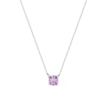 Collier 375/9 K Weissgold mit Amethyst Kissen