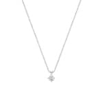 Necklace 375/9 K White Gold with Lab Grown Diamond 0.25 ct