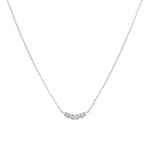 Collier or gris 375/9 ct avec diamants de laboratoire 0.17 ct
