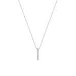 Necklace 375/9 K White Gold with Cubic Zirconia