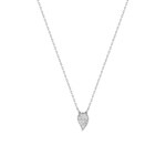 Collier 375/9 K Weissgold mit Zirkonia