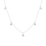 Collier or gris 375/9 ct avec zircones