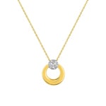 Collier 750/18 K Gelb-/Weissgold mit Diamanten 0.07ct. H/p1