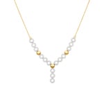 Collier 750/18 K Gelb-/ Weissgold mit Zirkonia - N0101