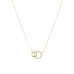 Collier 750/18 K Gelbgold bicolor mit Zirkonia