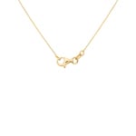 Collier 750/18 K Gelbgold, Diamanten 0.11 ct H/si & Saphir - AN-095373-SAF-GG