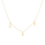 Collier 750/18 K Gelbgold, Glaube Liebe Hoffnung