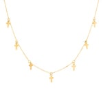 Collier 750/18 K Gelbgold, Kreuze
