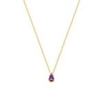 Collier or jaune 750/18 ct avec améthyste