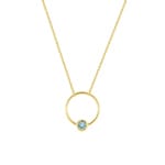 Necklace 750/18 K Yellow Gold with Blue Topaz - 3.7333.T0