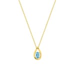 Collier 750/18 K Gelbgold mit Blautopas oval - 3.7570.T0