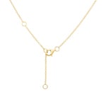 Collier or jaune 750/18 ct avec diamants 0.09 ct H/si, Trèfle - KE-22923-GG