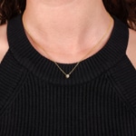 Collier or jaune 750/18 ct avec diamant 0.10 ct H/si - PP4825-01