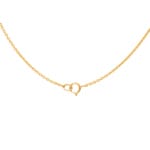 Collier 750/18 K Gelbgold mit Diamanten 0.10 ct H/si & Saphiren - PNE01859-2-GG