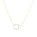 Collier or jaune 750/18 ct avec diamants 0.16 ct H/si