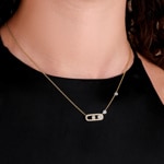 Collier 750/18 K Gelbgold mit Diamanten 0.28 ct H/Si - KE-12350-GG