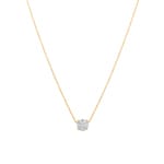 Collier or jaune 750/18 ct avec diamants 0.33 ct H/si