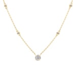Collier 750/18 K Gelbgold mit Diamanten 0.39 ct H/si - KE-00753-GG