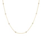 Collier 750/18 K Gelbgold mit Diamanten 0.50 ct H/si