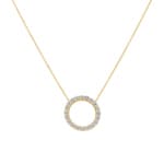 Collier 750/18 K Gelbgold mit Diamanten 0.50 ct H/si