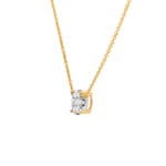 Collier or jaune 750/18 ct avec diamants 0.50 ct H/si - KE-69734-GG