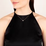 Collier or jaune 750/18 ct avec diamants 0.50 ct H/si - KE-69734-GG