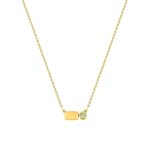 Collier 750/18 K Gelbgold mit Peridot rund