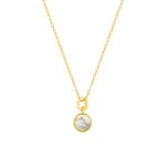Necklace 750/18 K Yellow Gold with Mother of Pearl