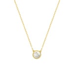 Necklace 750/18 K Yellow Gold with Mother of Pearl