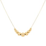 Necklace 750/18 K Yellow Gold with polished Beads - KE-1700001-GG