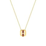 Collier 750/18 K Gelbgold mit rotem Achat
