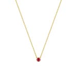 Collier 750/18 K Gelbgold mit Rubin