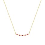 Collier 750/18 K Gelbgold mit Rubinen