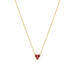 Collier 750/18 K Gelbgold mit Rubinen