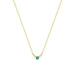 Collier or jaune 750/18 ct avec émeraude & diamants 0.05 ct - 3.7532.E0