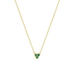 Collier or jaune 750/18 ct avec émeraudes