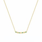 Collier or jaune 750/18 ct avec émeraudes & diamants 0.02ct - 3.7648.E0