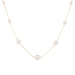 Collier 750/18 K Gelbgold mit Süsswasserzuchtperlen - 778941P