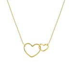 Collier 750/18 K Gelbgold mit verbundenen Herzen