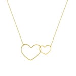 Collier or jaune 750/18 ct avec cœurs entremêlés - 3.7225.00