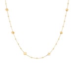 Collier 750/18 K Gelbgold mit Würfel und Kugeln