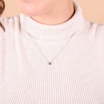 Necklace 750/18 K Yellow Gold with Cubic Zirconia Ø 6mm - 3.3031.Z0-42