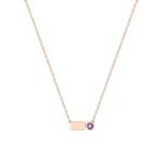 Collier 750/18 K Roségold mit Amethyst rund