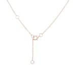 Necklace 750/18 K Rose Gold with Diamonds 0.09 ct H/si, Cloverleaf - KE-22923-RG
