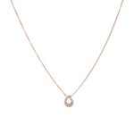 Necklace 750/18 K Rose Gold with Diamonds 0.13 ct H/si - CBR300145